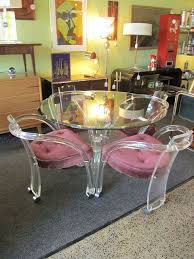 Lucite Glass Table Set Modern Retro Furniture Acrylic Furniture Modern Furniture Stores