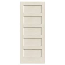Jeld Wen 5 Panel Square Solid Core Smooth Non Bored Interior Slab Door Lowe S Canada Interior Closet Doors Slab Door Shaker Interior Doors