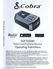 The dsp 920 bt can connect to the cobra iradar community via bluetooth technology. Cobra Dsp 9200bt Manuals Manualslib