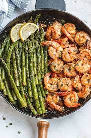 Garlic Butter Shrimp With Asparagus Recipes Food Asparagus Recipe