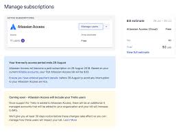 Manage Your Bill For Atlassian Access Atlassian Cloud Atlassian Documentation