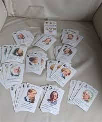 There are total 44 cards containing the picture of famous authors. Whitman 1950 Authors Game Playing Cards Set
