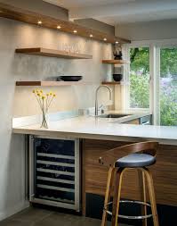 Venetian plaster paint in flat or satin finish. Mid Century Modern Kitchen Floating Shelves Venetian Plaster Wall Midcentury Kitchen San Francisco By Hanomoco Design Houzz Au