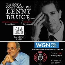 ChicagoLand friends! Not only am I coming back to do “ I'm Not A Comedian…  I'm Lenny Bruce” at Des Plaines theatre August 24 at 2 PM (2 weeks from  today) IM