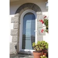 Porte D Entree Cintree Avec Panneau De Verre Pvc Blanc Fenetres Cintrees Porte Fenetre Portes