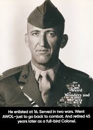 How long can someone serve in the military? Let me introduce U.S.M.C.  Colonel Howard Lovingood (ret). During the middle of the Korean War  weighing 120 lbs. he enlisted in the Marines in