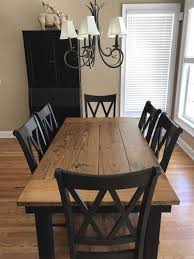 Double X Back Wood Dining Chair Painted Black Pictured With A Farmhouse Table In 2020 Farmhouse Dining Room Table Farmhouse Dining Rooms Decor Modern Farmhouse Dining