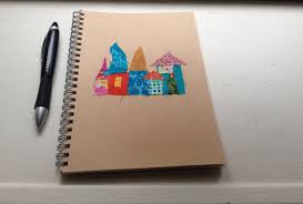 Hand Decorated Muji Notebooks With Magical Villages Hand Decorated Pen Holders Muji Notebook