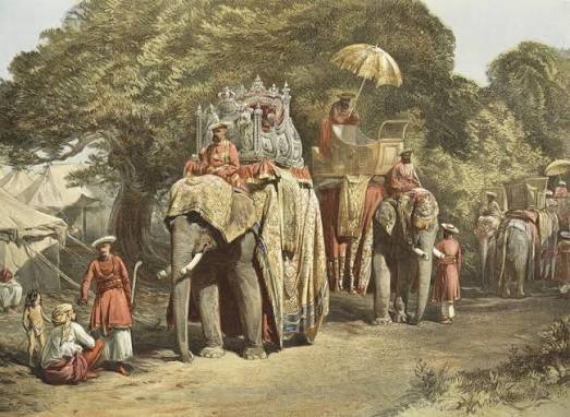 Sold at Auction: William (1823) Simpson, After William Simpson (British, 1823-1899) 'Pheel Khan, Or Elephants' Quarters, Holcar's Camp'; and 10 further views from India Ancient and Modern... the Country and People of