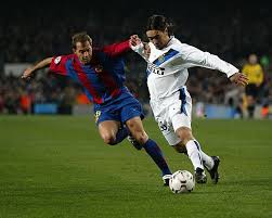 Inter 7.05.2003 champions league 2002/200 semifinal 1st leg highlights. Barcelona 3 Inter Milan 0 In Feb 2003 At Camp Nou Alvaro Recoba Holds Off Gabri In The Champions League 2nd Round Group Camp Nou Champions League Inter Milan
