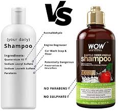 Hair is on the mildly acidic side of the ph scale and has an ideal ph of 4.5 to 5.5, which is close to that of an apple cider vinegar rinse (ph 2.9). Buywow Apple Cider Vinegar Shampoo Reduce Dandruff Frizz Split Ends For Hair Loss Clean Scalp Boost Gloss Shine Paraben Sulfate Free All Hair Types Adults Children