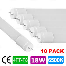 Maybe you would like to learn more about one of these? 10 Pack 48 T8 4ft 18w Led Fluorescent Tube Light Bulb G13 T8 Lamp Fixture Walmart Com Walmart Com
