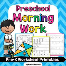 Fantastic charts for homework binders. Preschool Morning Worksheets Teachers Pay Teachers