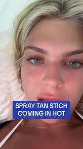 #stitch with @Janet Spray Tan Drama Coming Hot #spraytan #whatsthetea  #selftan