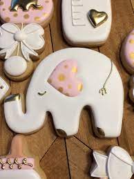 Elephant Cookies Elephant Cookies Baby Girl Cookies Baby Cookies
