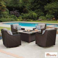 Outdoor Lounge Furniture Set Garden Armchairs Firepit Coffee Table Rattan Brown Ebay Amazo Cheap Patio Furniture Patio Furniture Fire Cheap Outdoor Furniture