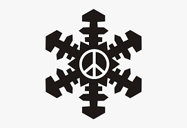 Snowflake Christmas Xmas Holiday Peace Symbol Sign Simple Snowflake Svg Free Hd Png Download Kindpng