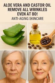 Aloe Vera And Castor Oil Remove All Wrinkles Even At 80! Anti