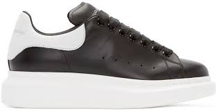 Black And White Alexander Mcqueen Sneakers Alexander Mcqueen Black White Leather Sneakers Alexandermcqueen Shoes Sneakers Alexander Mcqueen Men Alexander Mcqueen Sneakers Black Leather Sneakers Black White Sneakers