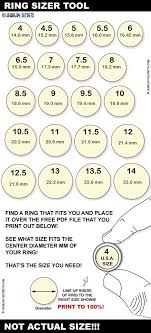 Ring Sizing Chart This Is My Favorite And The Best Way To