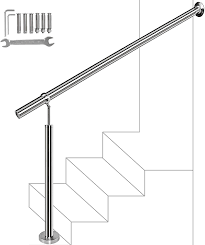 Maybe you would like to learn more about one of these? Buy Handrails 1 4 Step 304 Brushed Stainless Steel Handrail Railing Wall Floor Mounted Handrail Stair Rail With Installation Kit Hand Rails For Outdoor Steps Silver 59x35 5 Inch Online In Italy B08lhbwlmq