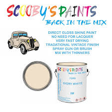 Mixed Paint For Ford Fiesta, Ivory White, Code: 3M, White