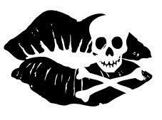 Black And White Kiss Tattoo Lip And Skull Tattoo Death Tattoo Kiss Tattoos Kiss Lip Tattoos