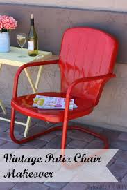 By patio sense (82) mississippi park garden bench with cast aluminum, iron and hard wood structure. Vintage Patio Chair Makeover Addicted 2 Diy