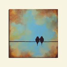 Birds On A Wire Painting Tutorial Sweet Bird Painting 20 X 20 Canvas Painting Diy Canvas Art Canvas Art
