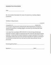 Sample letter for religous exemption. Health Freedom Ohio Vaccine Laws And Info