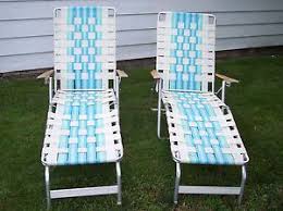 vtg webbed aluminum lawn chair beach chaise lounge chairs set of 2 retro wow lawn chairs chaise lounge chair vintage outdoor furniture