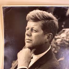 PHOTGRAPHY PRESIDENT JOHN F. KENNEDY. TWO PHOTOGRAPHS, SIGNED.
