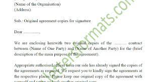 Cover Letter For Contract Needing Signature (Sample)