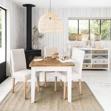 Ausziehbarer Esstisch 4 Bis 8 Personen B 90 180 Cm Maisons Du Monde Mesas De Comedor Extensibles Mesas Y Sillas Comedor Mesa De Comedor Blanca