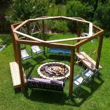 One, the fire pit will destroy the weed blocker in the area, and around it. Great Feuerschaukeln Great Fire Pit Backyard
