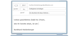 Maybe you would like to learn more about one of these? Mustertexte Vorlagen Fur Eine Stilvolle Abschiedsmail An Kollegen Kunden Mitarbeiter Geschaftspartner Zeitbluten