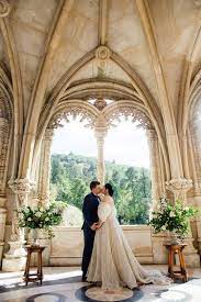 Romantic Royal Wedding In Bussaco Palace In Portugal Elopement Destination Wedding In Bussaco Palace Hotel Studiovic Marriage Abroad Portugal Wedding Wedding