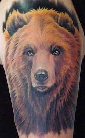 50 Awesome Animal Tattoo Designs Cuded Bear Tattoos Bear Tattoo Designs Grizzly Bear Tattoos