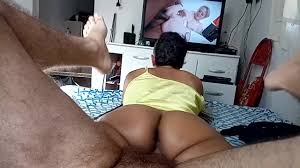 pushing my ass and pussy a lot on your bent cock watching two anal cocks in  porno on the bitch🍆🍑💦