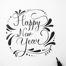 Pin By Selena M On Happy New Year Calligraphy Happy New Year Calligraphy New Year Calligraphy Lettering Challenge