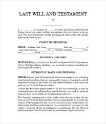 In wenigen schritten zu ihrem testament: Free 7 Sample Last Will And Testament Forms In Ms Word Pdf