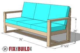 This woodworking project is about outdoor sofa plans. How To Build A Diy Modern Outdoor Sofa Fixthisbuildthat