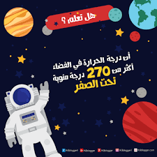 هل تعلم درجة الحرارة في الفضاء هل تعلم المدون Th3blogger بطاقات معلومات فضاء حرارة Blog Posts Blog Kids