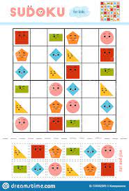 Visualizar e reconhecer as formas geométricas. Sudoku Para Los Ninos Juego De La Educacion Sistema De Formas Geometricas Ilustracion Del Vector Ilustracion De Redondo Recorte 133562509