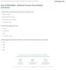 The subject that helps the home economist to understand the effect of heat on food is. Quiz Worksheet National Income Accounting In Economics Study Com