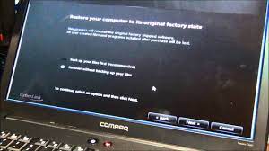 Compaq Cq61 Windows 7 Restore Reload Pc To Factory Settings - Youtube