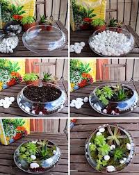 Small Garden In A Glass Bowl Arrangements Ideas With Succulent Plants My Desired Home Succulent Garden Diy Small Garden Garden Terrarium