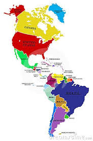 A Map North And South America South America Map Central America Map North America Map