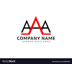 Initial letter aaa logo icon design template Vector Image