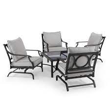 This set includes everything you need for a relaxing evening outdoors and the glass top table will be easy to clean and ensures a stable surface for your drinks. Hometrends Newport 5 Piece Conversation Set Walmart Canada
